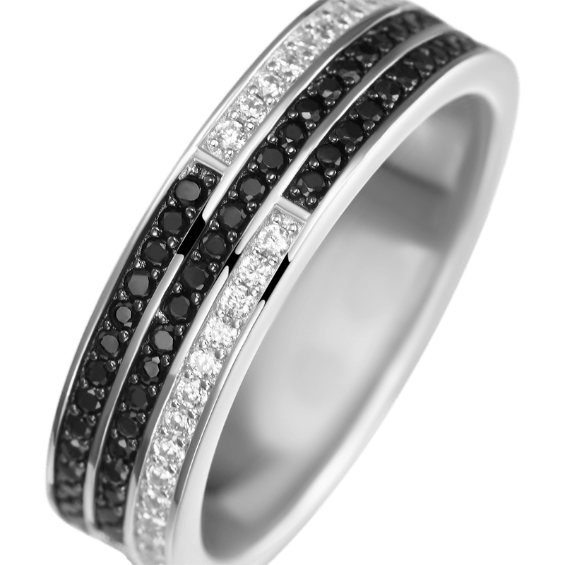 Balance Ring - 3 Rows Gems - APORRO