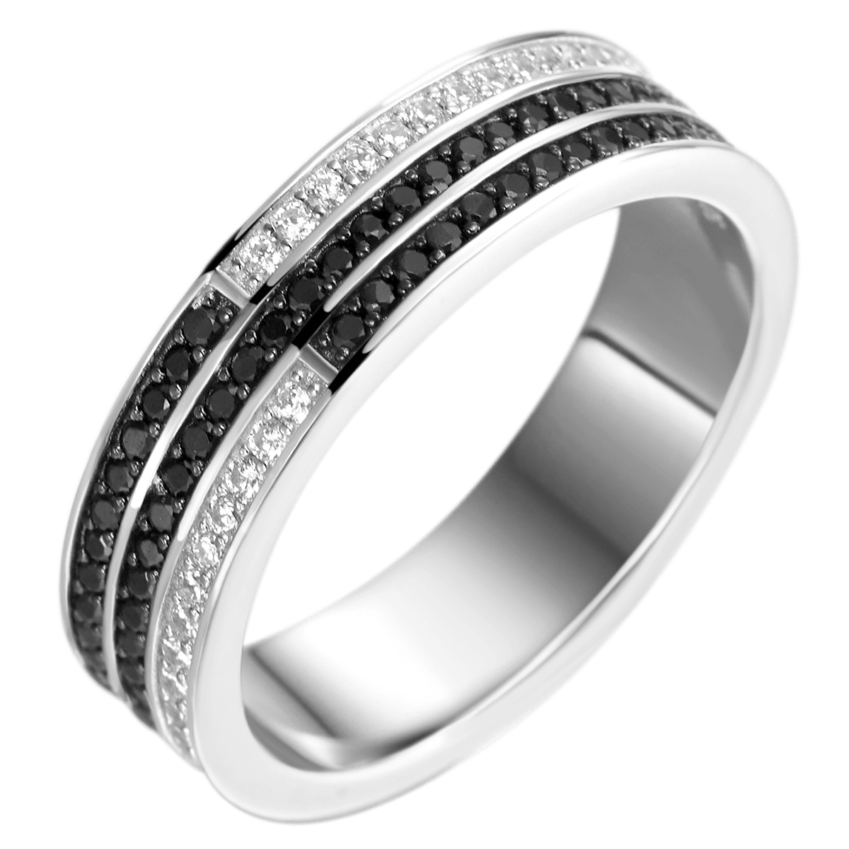 Balance Ring - 3 Rows Gems