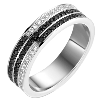 Balance Ring - 3 Rows Gems