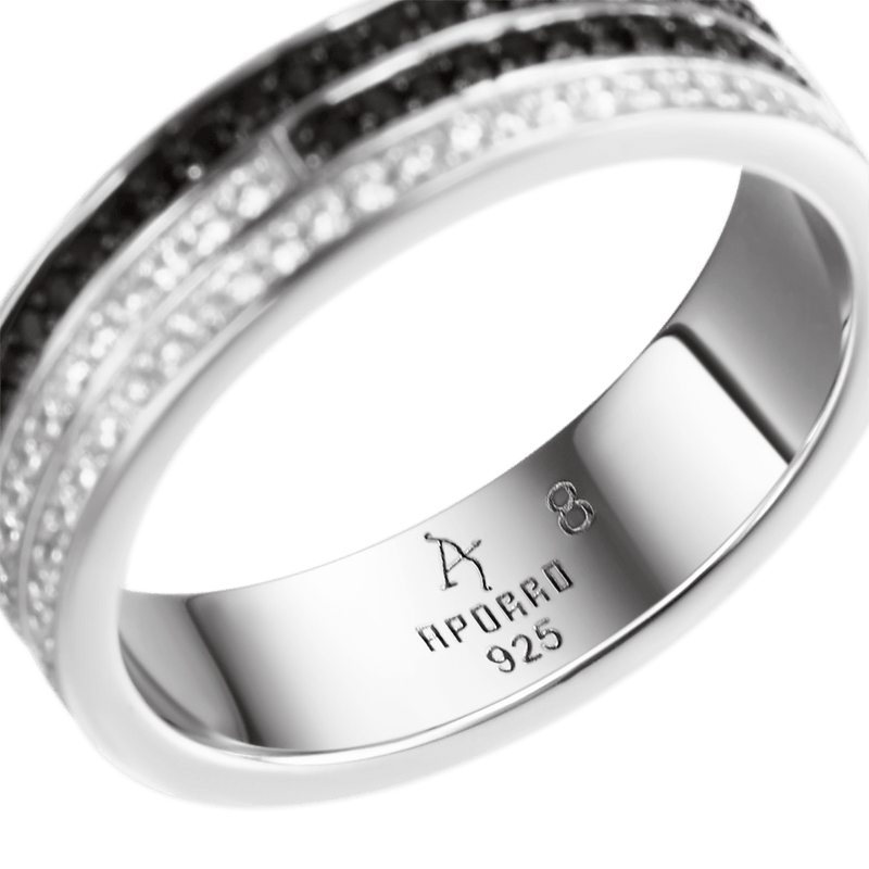 Balance Ring - 3 Rows Gems - APORRO
