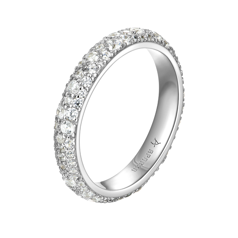 Round Pave Band Ring - APORRO
