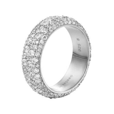 Round Pave Band Ring - 7.5mm