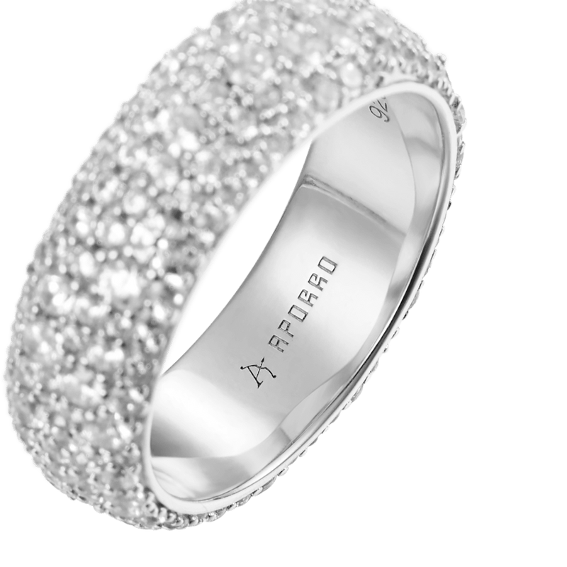 Round Pave Band Ring - APORRO