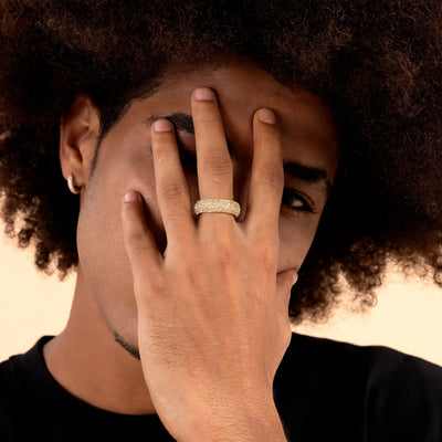 Round Pave Band Ring - 7.5mm