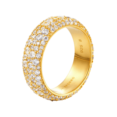 Round Pave Band Ring - 7.5mm
