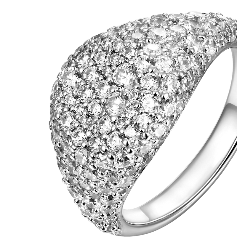 Iced Seal Diamond Signet Ring - Men's Ring - APORRO