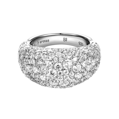 Iced Out Curved Ring