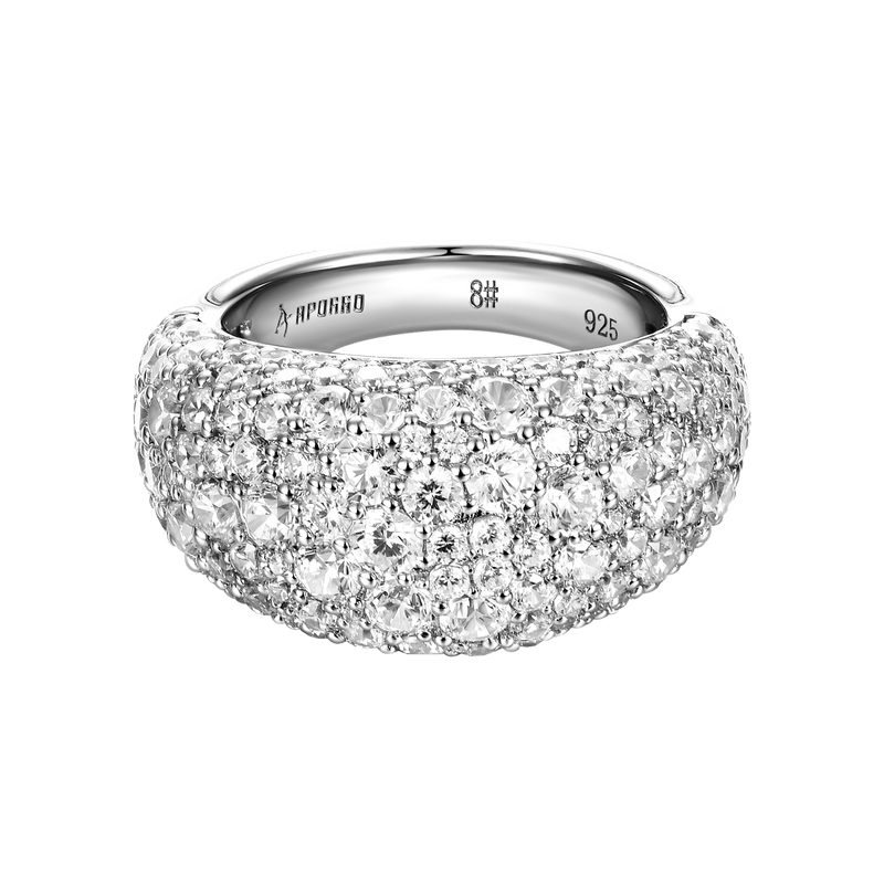 Iced Out Curved Ring - APORRO