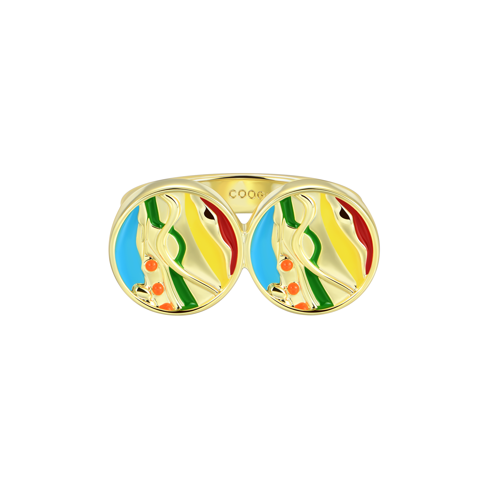 APORRO X COOGI Sweater Stripe Enamel Ring
