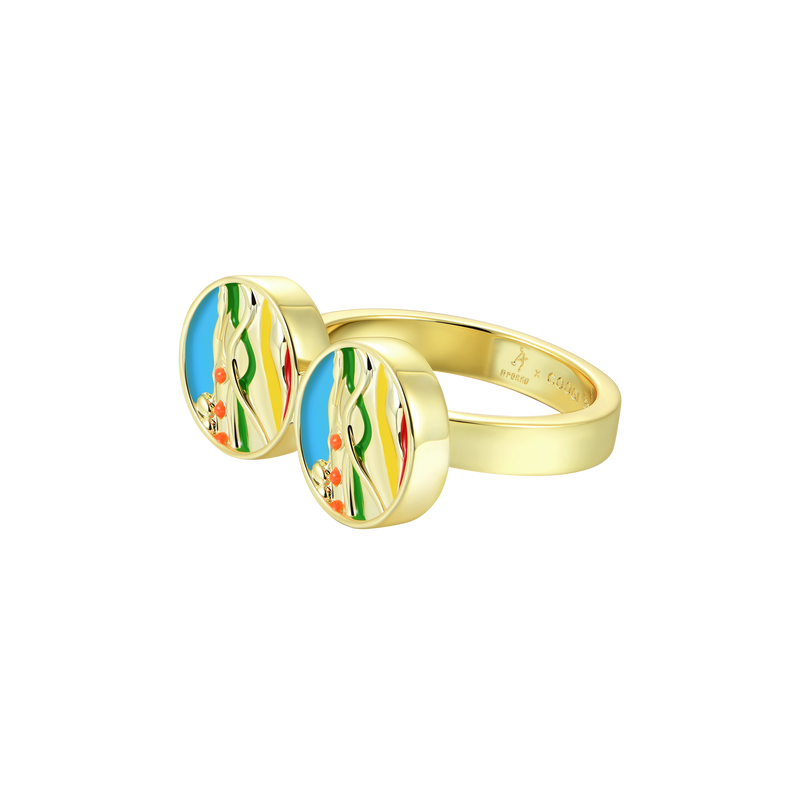 APORRO X COOGI Sweater Stripe Enamel Ring - APORRO