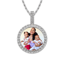 Custom Moissanite Photo Necklace Pendant