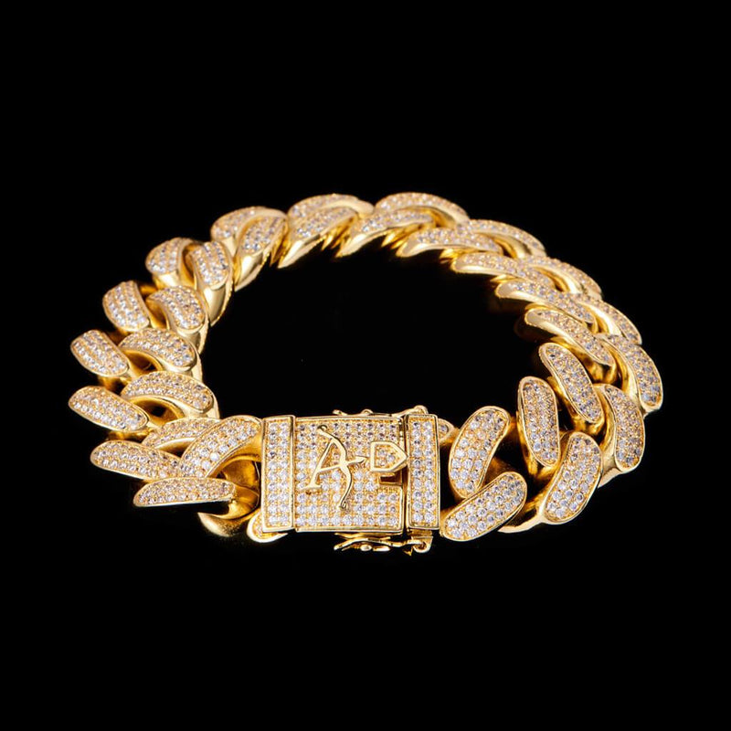 Iced Cuban Bracelet - 19mm [SHIP TO THE US ONLY] - APORRO