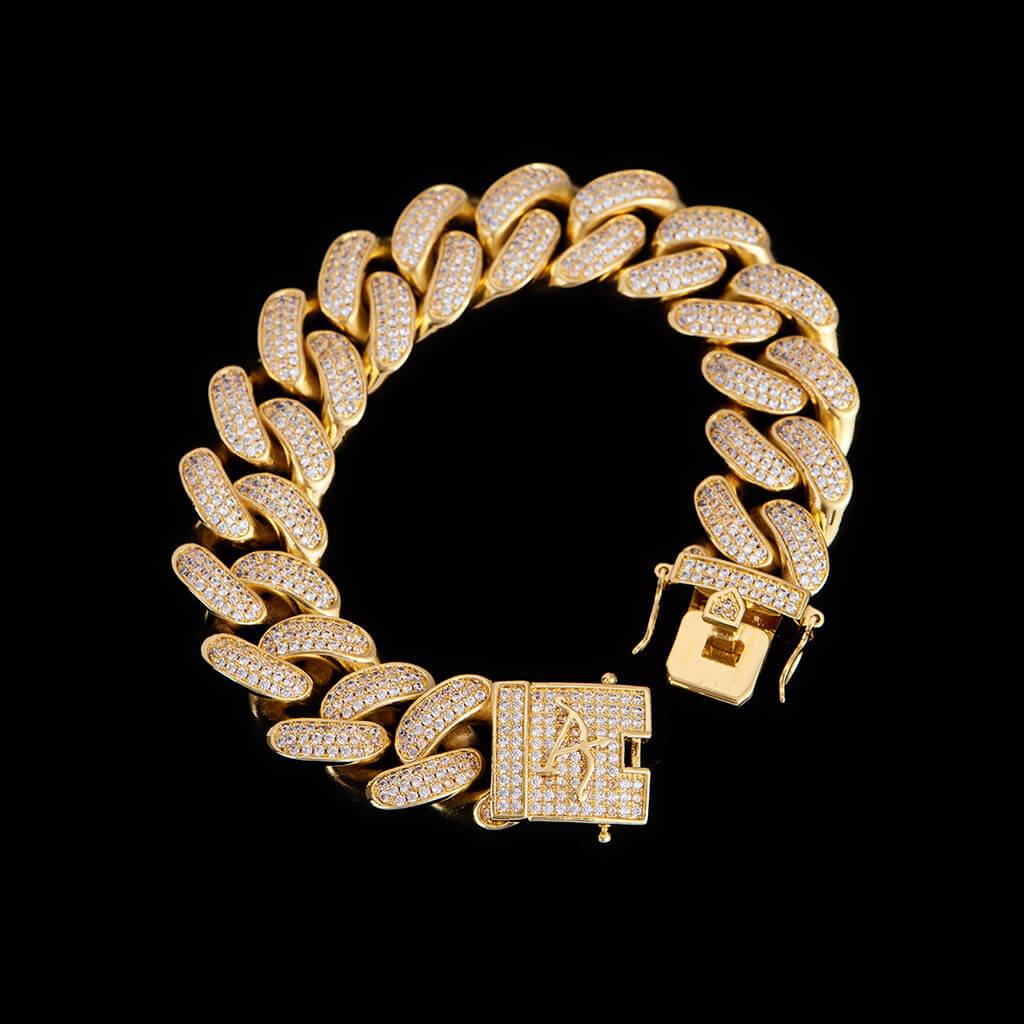 Iced Cuban Bracelet - 19mm [SHIP TO THE US ONLY]