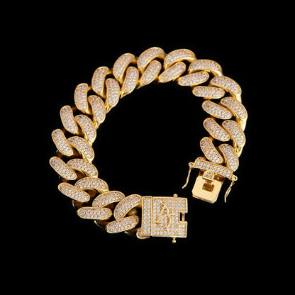 Iced Cuban Bracelet - 19mm [SHIP TO THE US ONLY]