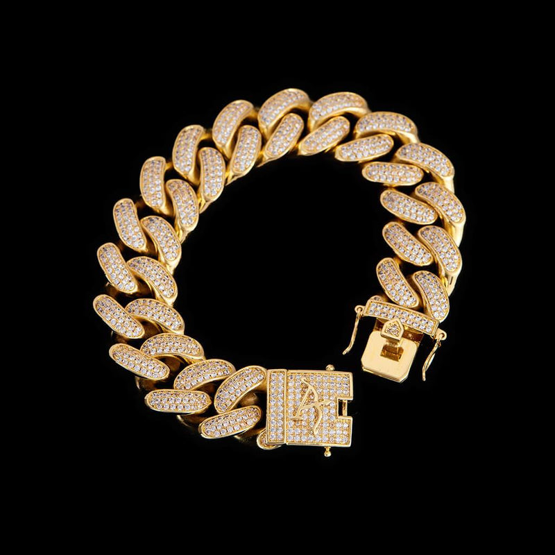 Iced Cuban Bracelet - 19mm [SHIP TO THE US ONLY] - APORRO