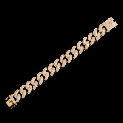 Iced Cuban Bracelet - 19mm [SHIP TO THE US ONLY]