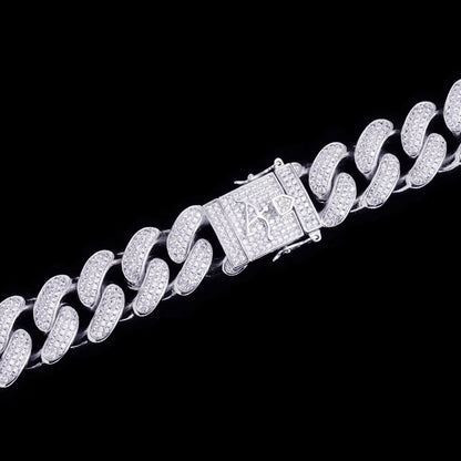 Aporro A® White Gold Iced Cuban Link Chain - 19mm [SHIP TO THE US ONLY]