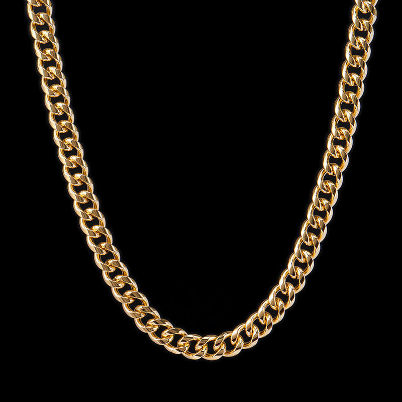 12mm 14K Yellow Gold Miami Cuban Curb Chain - Accessories - Urban Fashion - Urban Jewelry - Aporro - APORRO