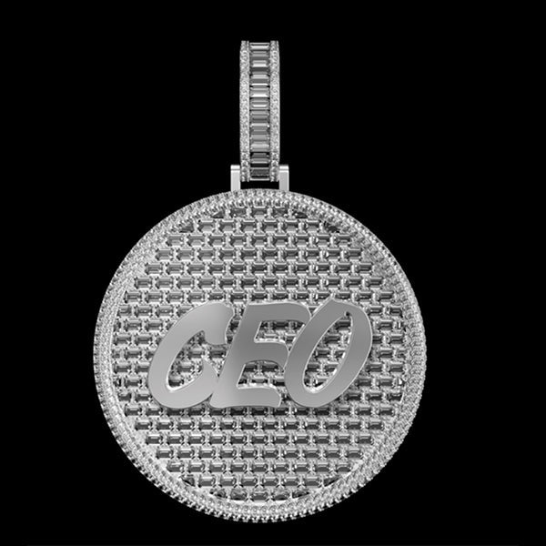 Custom Moissanite Round Pendant - APORRO