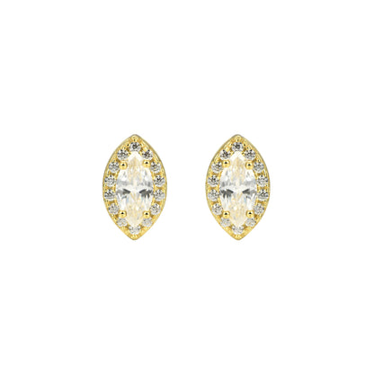 Custom Halo Moissanite Stud Earring