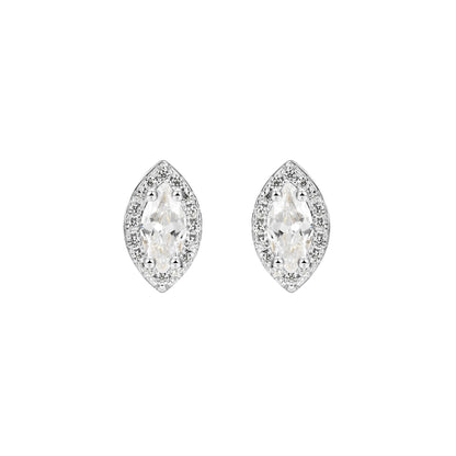 Custom Halo Moissanite Stud Earring