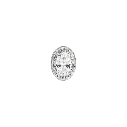 Custom Halo Moissanite Stud Earring