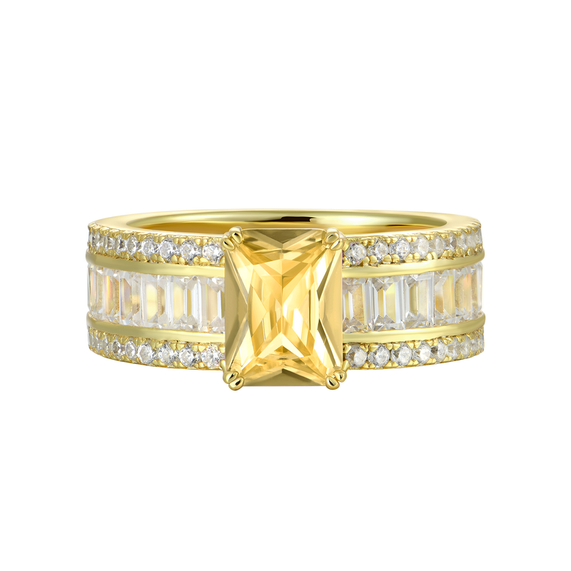 Custom Emerald Cut Band Ring