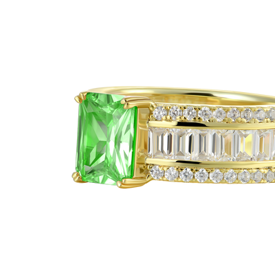 Custom Emerald Cut Band Ring