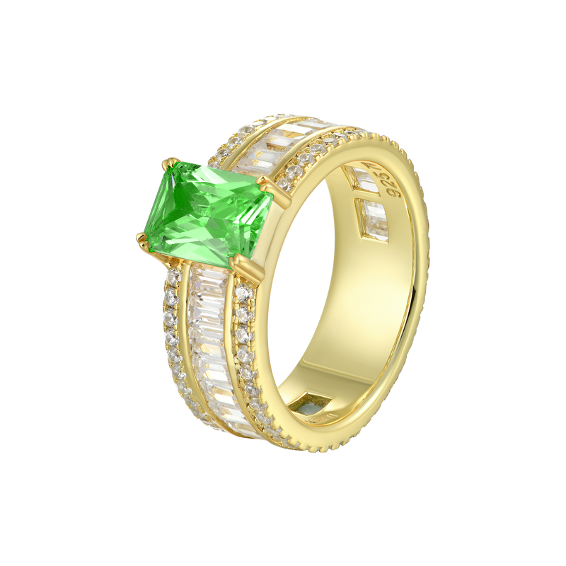Custom Emerald Cut Band Ring